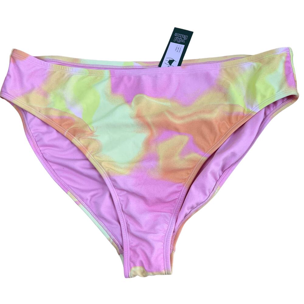 Wild Fable Women's Plus Size Pink Tie-Dye Cheeky Bikini Bottom - Size 2X - NWT